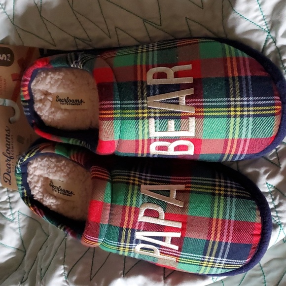 dearfoams Other - Papa Bear Plaid Dearfoam Slippers